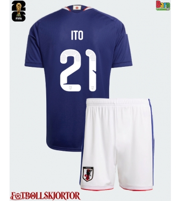 Japan Hiroki Ito #21 Hemmakläder Barn VM 2026 Kortärmad (+ Korta byxor)